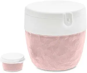 Koziol Bento Club Lunch Box Set, Pink and White