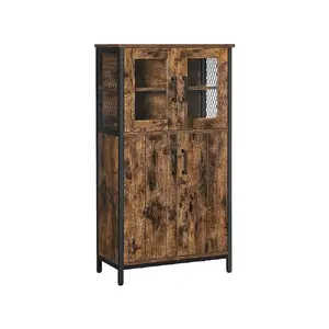 Vasagle LSC260B01 Sideboard with 2 Doors and 6 Shelves