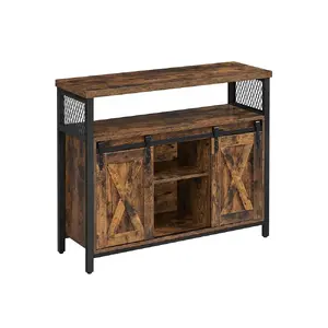 Vasagle LSC092B01 Floorstanding Storage Cabinet with Sliding Barn Doors