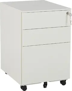 Beliani CAMI Metal Office Cabinet in Off-White