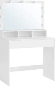 Туалетный столик Glamour с зеркалом и LED подсветкой 80 см
