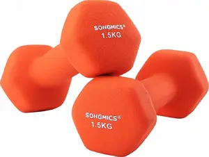 Songmics Zestaw 2 hantli, 2 x 1,5 ciężarki z neoprenu antypośli