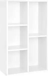 Songmics Bookcase with Compartments White