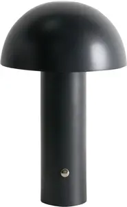 Beliani BOJO Cordless LED Table Lamp with Dimmer, Black Metal