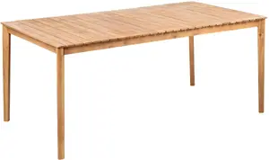 Beliani JACO Garden Table 180x100 cm Made of Certified Acacia Wood Light Brown