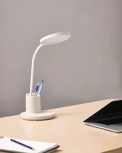 Beliani VELA LED Desk Lamp with Dimmer, Light Beige