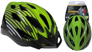 Dunlop MTB Bicycle Helmet, Adjustable Size M 55-58 cm, Green-Black
