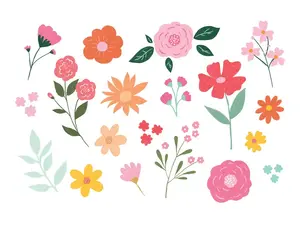 PartyDeco TAT8 Temporary Tattoo Kit with Floral Designs