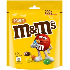 M&M's Peanut Chocolate Candies in Pouch Bag 200g