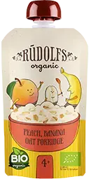Rūdolfs BIO Organic Oat Porridge with Peach and Banana, from 4 months, 110g