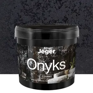 Декоративная штукатурка Jeger Onyks, черный цвет, 7 кг