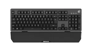 Игровая клавиатура QPAD MK-40, полноразмерная, USB, раскладка QWERTZ (немецкая), RGB-подсветка, черная