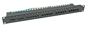 EFB Elektronik 37595SW.2 1U 19-inch Patch Panel, 25-Port RJ45 Cat3 U/UTP, Black