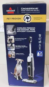 Bissell CrossWave Edge Select Cordless Vacuum Cleaner, 25.9V, Wet and Dry Cleaning, Black/Warm White/Silver
