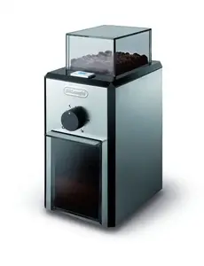 DeLonghi KG89 Burr Coffee Grinder, 110W, 120g Capacity, Stainless Steel