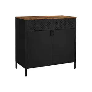Шкаф для ванной комнаты Songmics LSC102B01 с двумя дверцами и регулируемой полкой