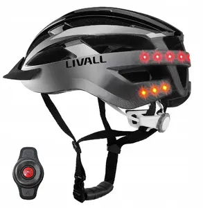 Livall MTB viedā ķivere ar Bluetooth, LED apgaismojumu, SOS signālu un domofonu, pelēka, 58-62 cm