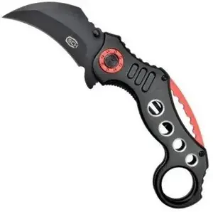 Memory Solution SCK Steel Claw Karambit K29 Knife Black-Red