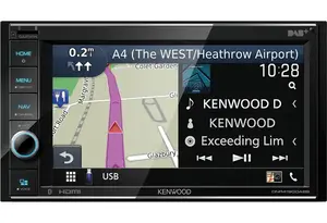Kenwood DNR4190DABS 2-DIN Car Media Receiver with 6.2-inch LCD, Bluetooth, and 200W Output