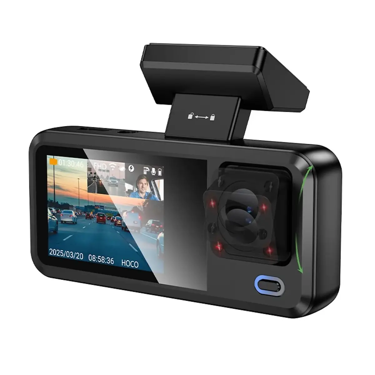 Hoco DV15 Tri-channel Car DVR with 2-inch Display Photo 8