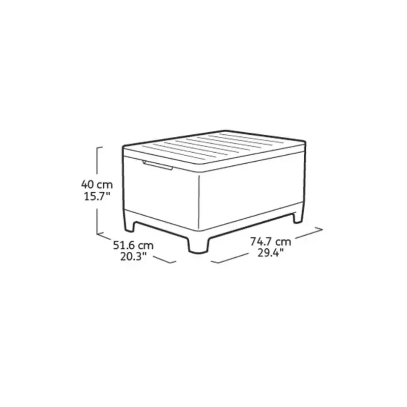 Keter Scandi Storage Table dārza galds Photo 4