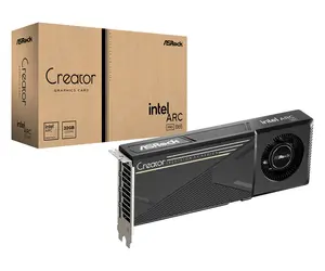 Видеокарта ASROCK Intel Arc Pro B65 Creator с 32 ГБ памяти GDDR6, частотой процессора 2400 МГц, интерфейсом PCI Express x16 5.0