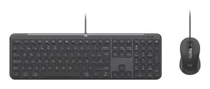 Logitech MK620 Wired Keyboard and Mouse Combo, Full-size, USB, Swiss Layout, Graphite