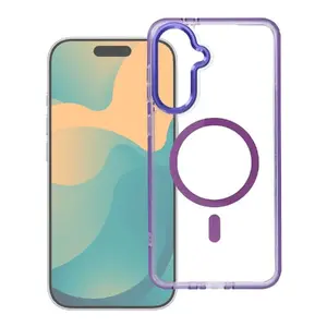 Riff Clear Hybrid Mag Cover back Frame case Samsung Galaxy A57 5G A576 Purple