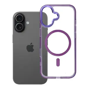 Riff Clear Hybrid Mag Cover back Frame case Apple iPhone 17 Purple