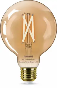 Philips WiZ Filament Globe LED Bulb G95 E27 7W 640lm Amber