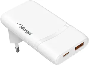 Зарядное устройство Akyga AK-CH-31 USB-A и USB-C Power Delivery 65 Вт GaN