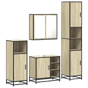 Комплект мебели для ванной комнаты VidaXL 3301206, дуб