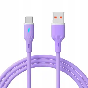 Kabel USB Akyga USB-C - USB-A 1 m Fioletowy (AK-USB-65)