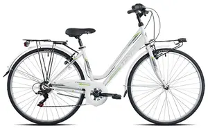 Torpado pilsētas velosipēds, 28 collu riteņi, balts