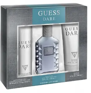 Guess Dare dāvanu komplekts: tualetes ūdens 100 ml, ķermeņa losjons 200 ml un dezodorants 226 ml