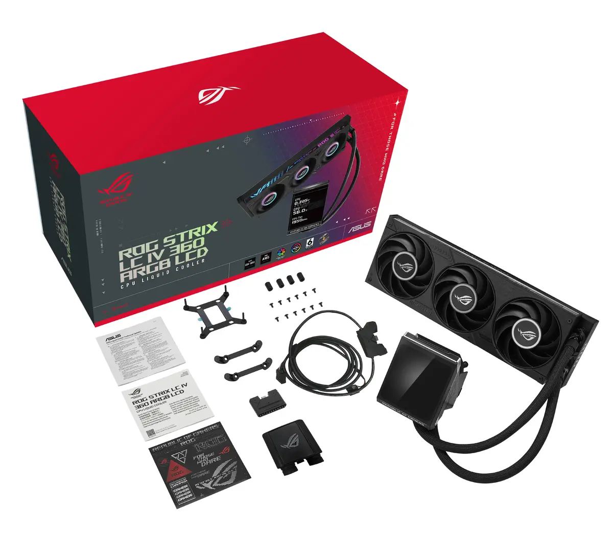 ASUS ROG Strix LC IV 360 ARGB LCD Liquid CPU Cooler Photo 19