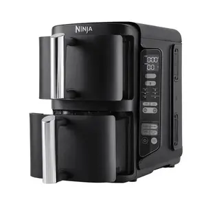 Ninja SL300EU fryer Double 7.6 L Stand-alone 2470 W Low fat fryer Black (Atv. iepak.)