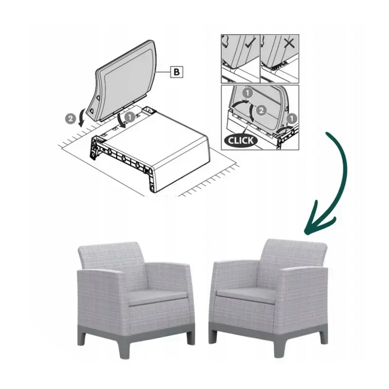 Садовые стулья Keter Scandi Form, комплект из 2 шт. Photo 2