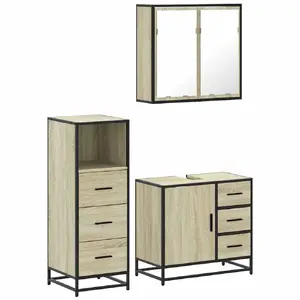Комплект мебели для ванной комнаты VidaXL 3301016, дуб