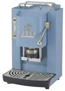 Faber Italia Faber Pro Deluxe Capsule Coffee Machine Turquoise Blue and Chrome