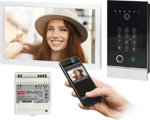 Orno Guardo OR-VID-MO-1076/W/F Flush-Mounted Video Intercom System with Fingerprint Reader and App Control IP65 Black