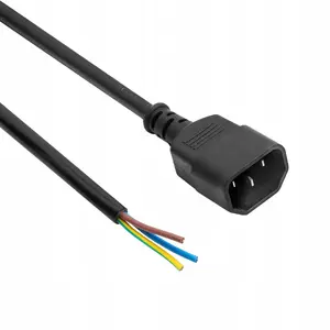 Kabel zasilający C14 AK-OT-08C CU 3x1mm 1m