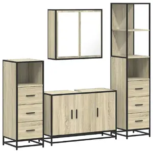 Комплект мебели для ванной комнаты VidaXL 3301251, дуб