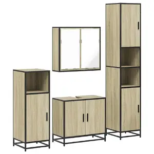 Комплект мебели для ванной комнаты VidaXL 3301186, дуб