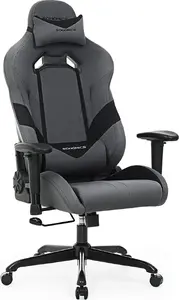 Fotel Songmics materiałowy szaro-czarny (SGM-RCG13G)