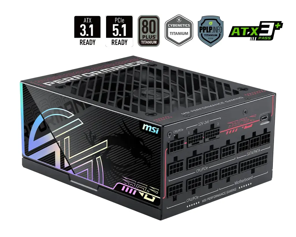 MSI MPG Ai1300TS PCIE5 ATX barošanas
