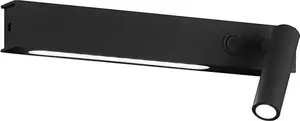 TK Lighting Molly Wall Lamp 3W+6W 3000K Black