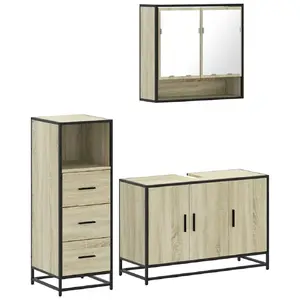 Комплект мебели для ванной комнаты VidaXL 3301041, дуб