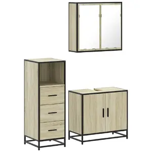 Комплект мебели для ванной комнаты VidaXL 3301006, дуб