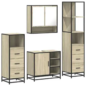 Комплект мебели для ванной комнаты VidaXL 3301296, дуб